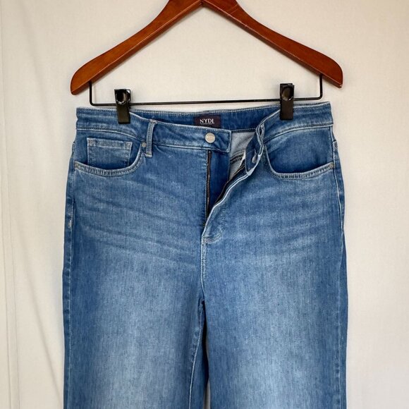 NYDJ Mia Palazzo Jeans: Fairmont Wash LIFTXTUCK High Waist Wide Leg Size 10 - Picture 6 of 15